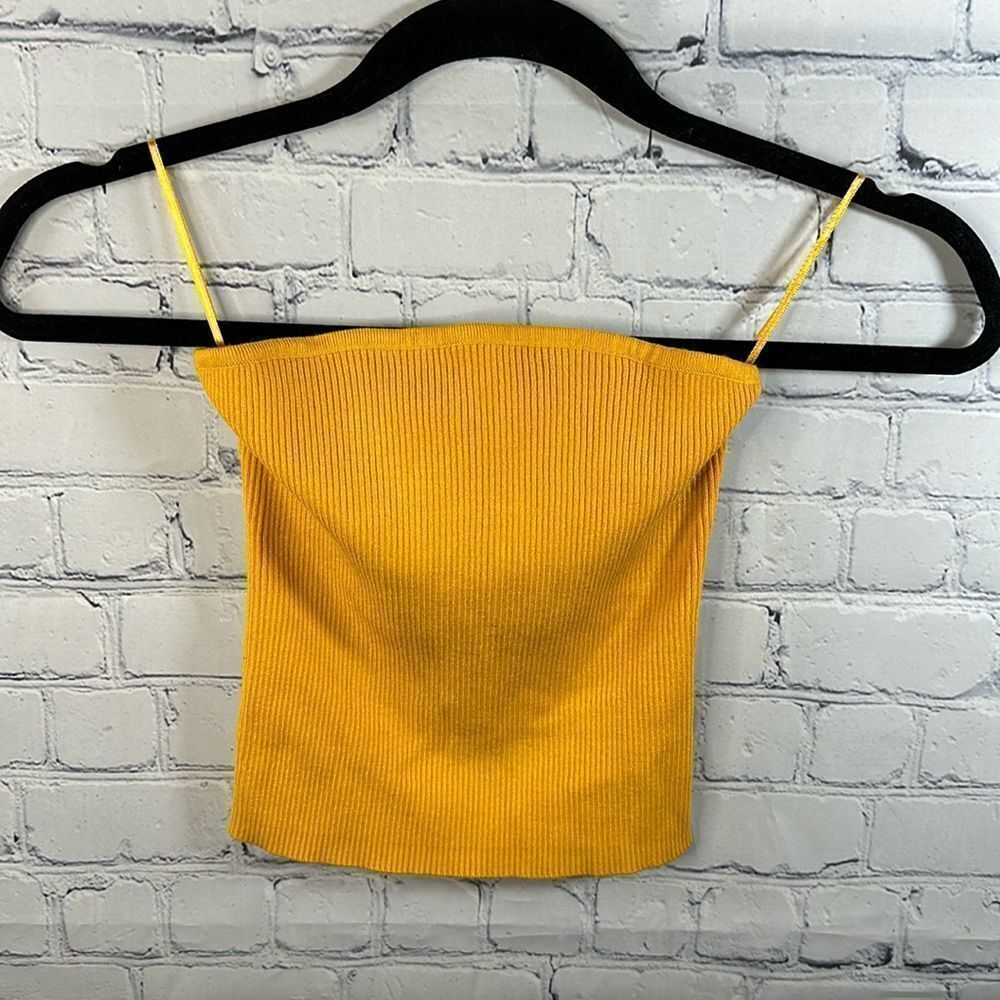 🌟 Dynamite Yellow/Gold Tube Top - Size Small (NWT)